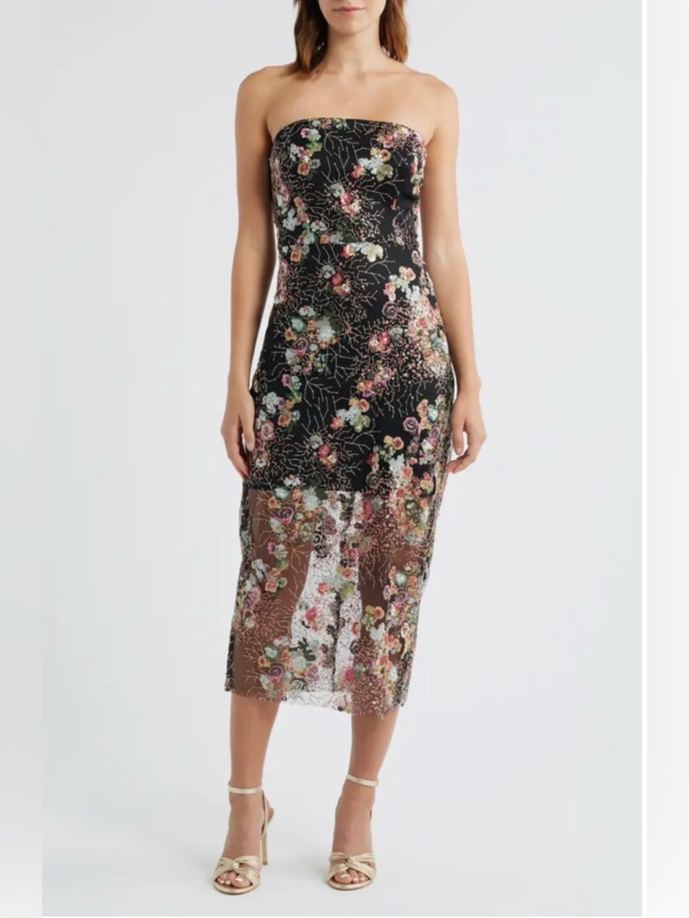 NWT Sam Edelman Strapless Midi Dress